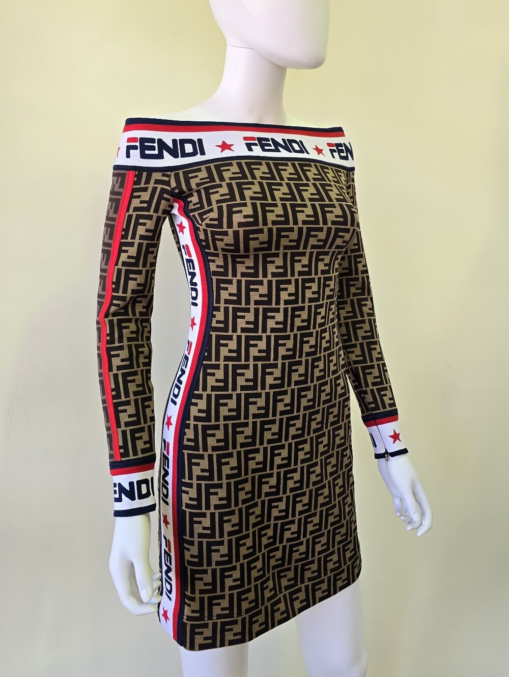 Fendi x Fila Printed Mini Dress